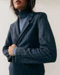 Blazer femme en maille à imprimé rayé
