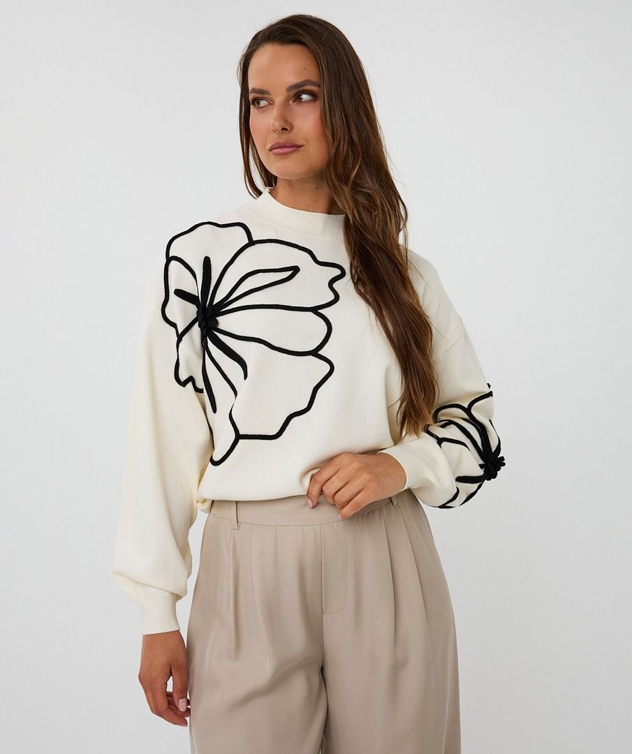 ÉCUSSON FLORAL EN RUBAN ADHÉSIF POUR PULL