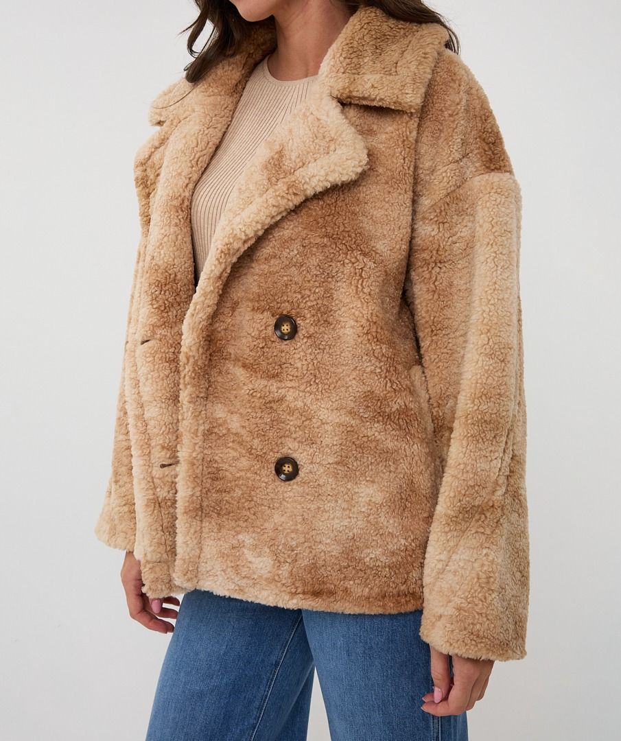JACKET MELANGE DOUBLE BREASTED SHORT