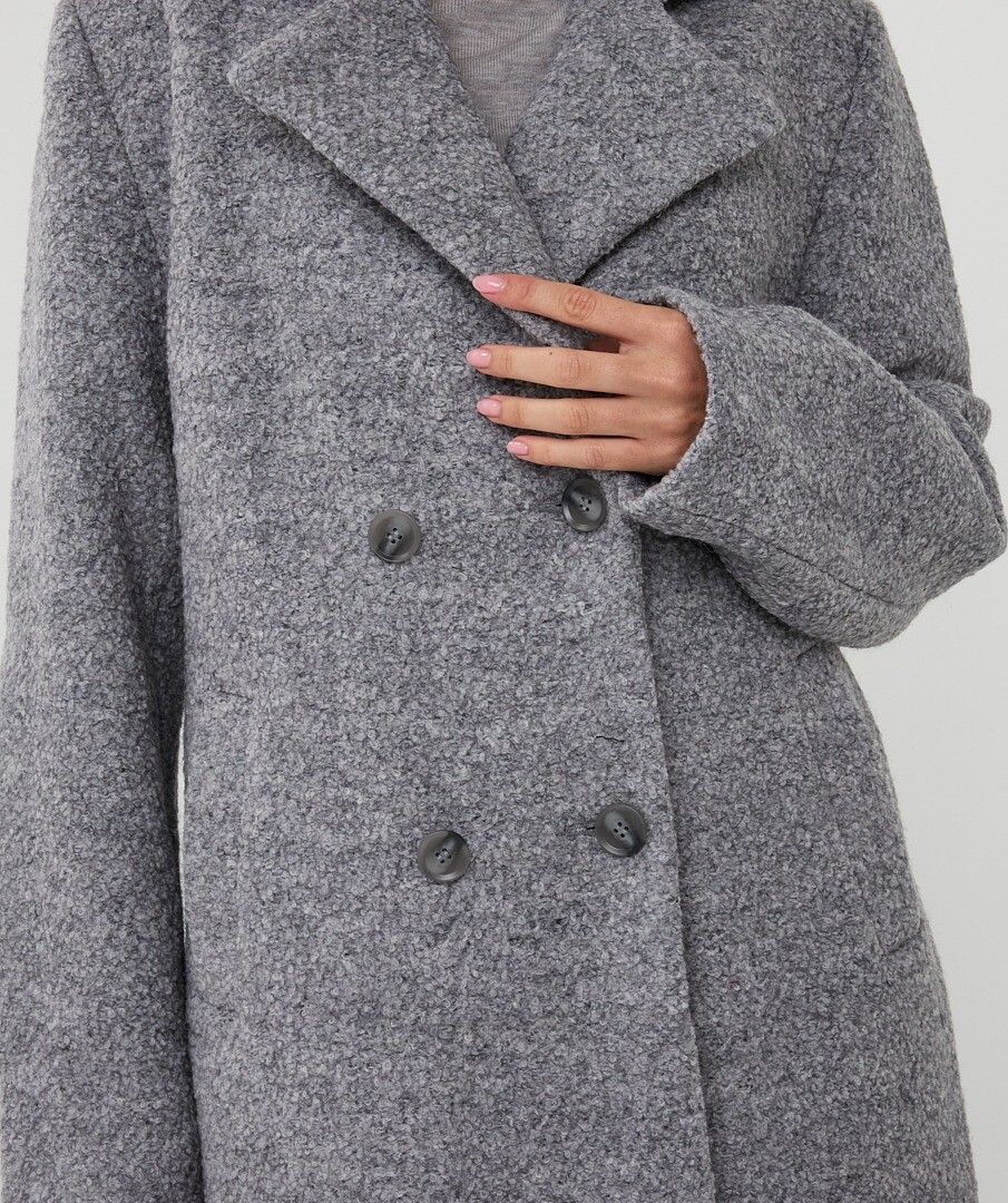 MANTEAU CROISÉ BOUCLÉ