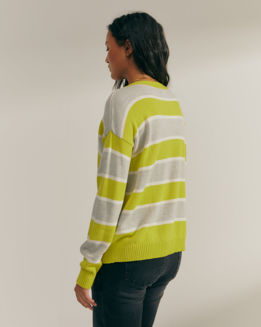 Sa Pull col rond imprimé rayé pour femme
