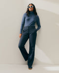 Pull col roulé basique pour femme à manches longues